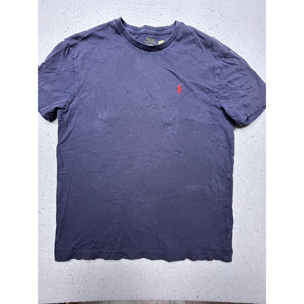 Polo Ralph Lauren T-Shirt Cotton Navy Blue Medium Mens